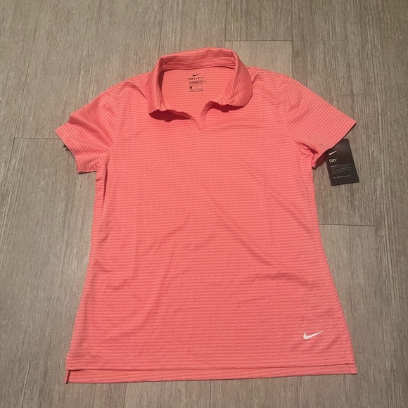 Nike Tops - NWT Nike Dry Fit Women's Coral Polo